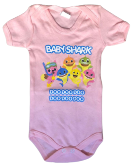 Body Temático Baby Shark Rosa