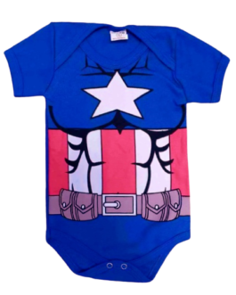 Body Temático Capitão América Abdomen