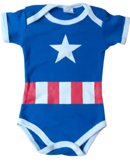 Body Temático Capitão América Estrela