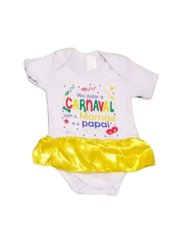 Body Temático Carnaval Feminino (Amarelo)