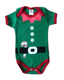 Body Temático Ajudante de Papai Noel Unissex