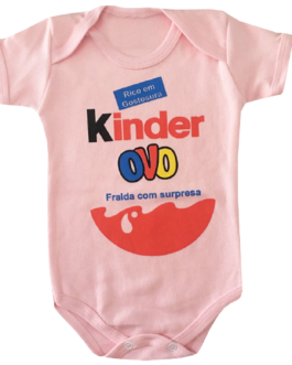 Body Temático Kinder Ovo Rosa
