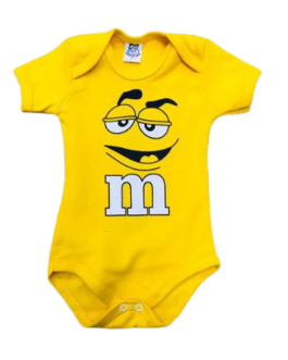 Body Temático M&Ms Amarelo