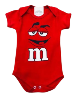 Body Temático M&Ms Vermelho