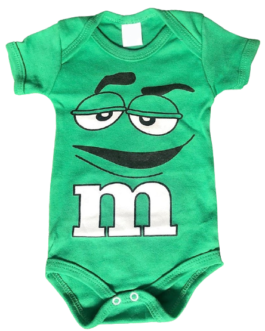 Body Temático M&Ms Verde