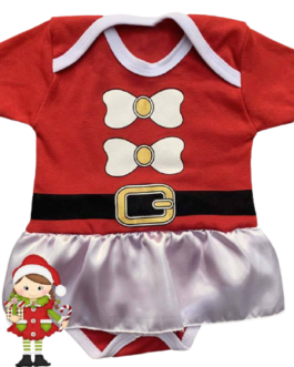 Body Temático Mamãe Noel Dourado