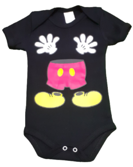 Body Temático Mickey Preto