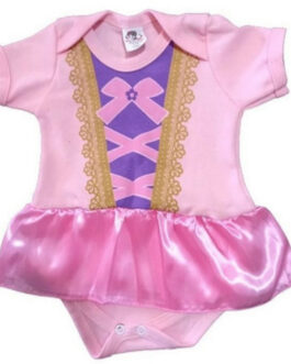 Body Temático Rapunzel Rosa