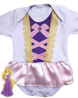 Body Temático Rapunzel Lilás