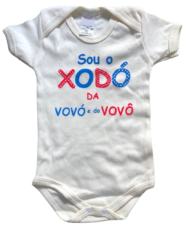 Body Temático Sou o Xodó da Vovó e Vovô (bege)