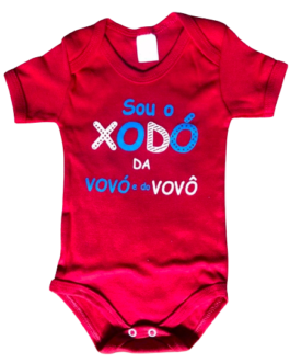 Body Temático Sou o Xodó da Vovó e Vovô (vermelho)
